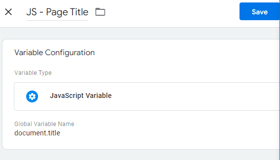Rename the 404 error variable in GTM as JS - Page Title