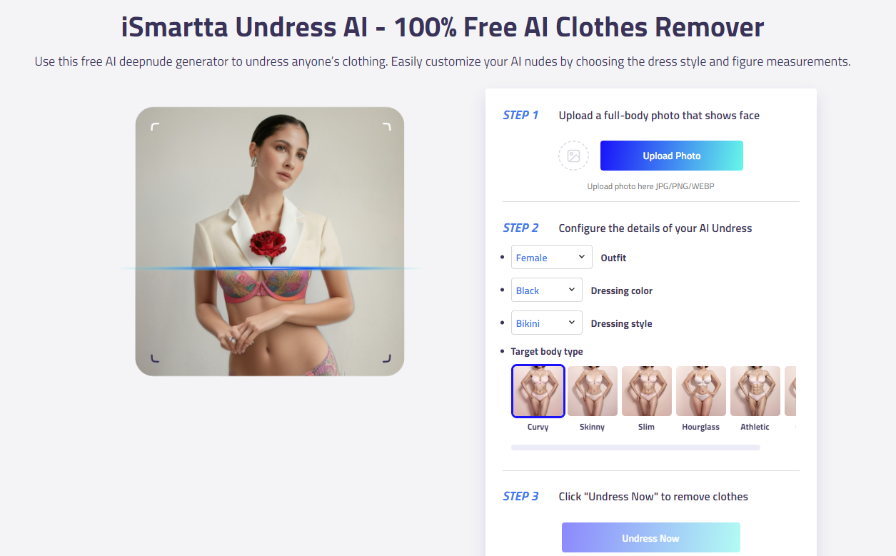 iSmartta Undress AI - Remove Clothes to Get Different AI Boobs