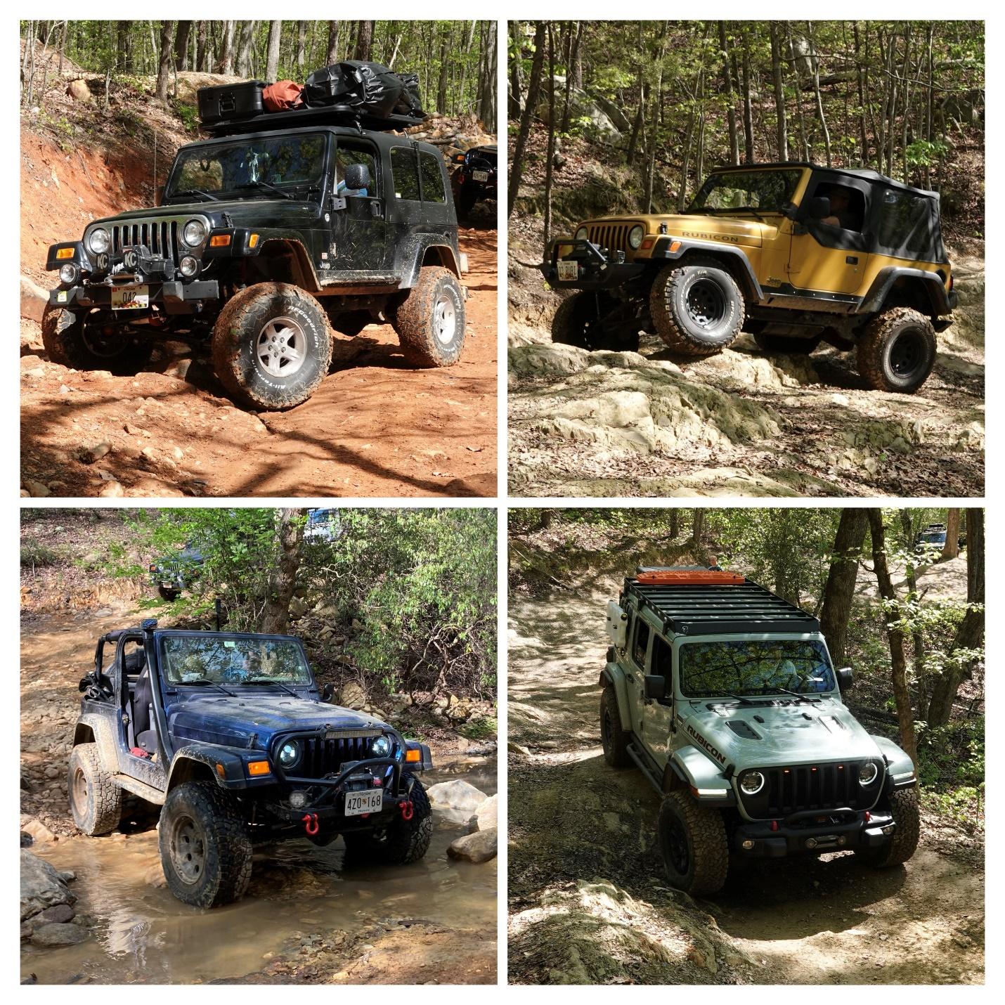 A collage of four different jeeps

Description automatically generated