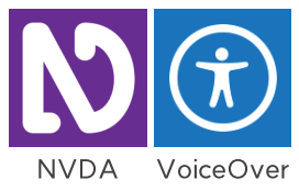 Icon for the NVDA and VoiceOver