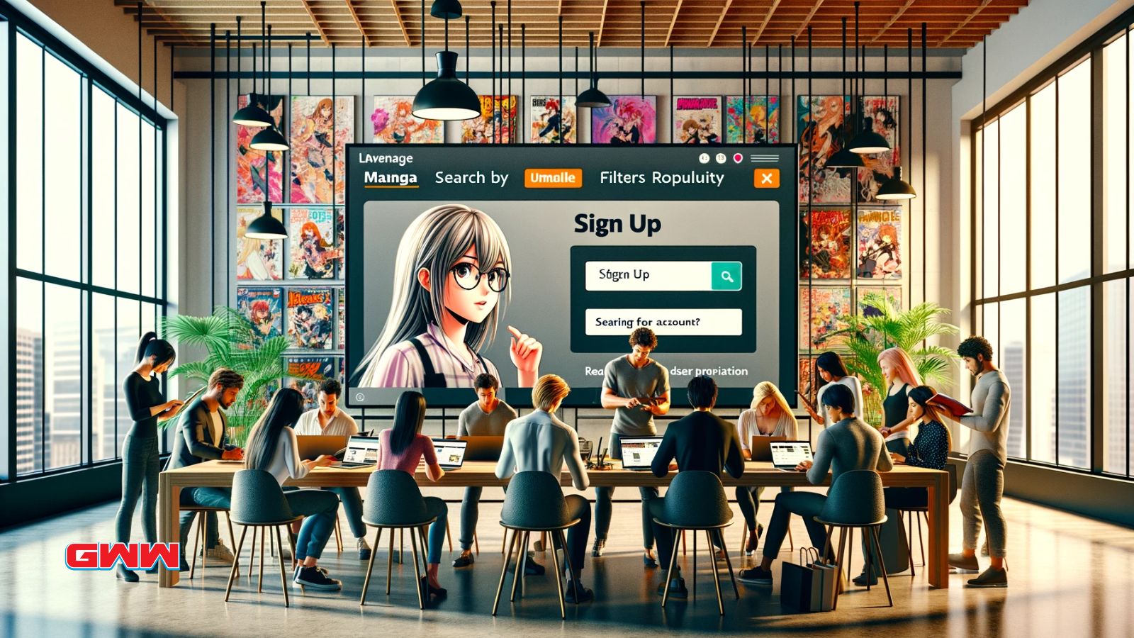 A screen showing the sign up page for Manga Reader.to