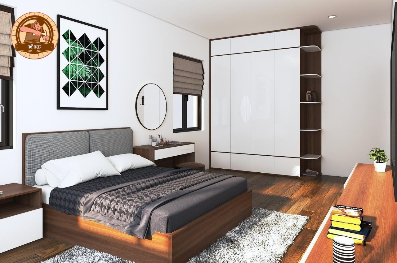 Giường ngủ thiết kế theo phong cách hiện đại