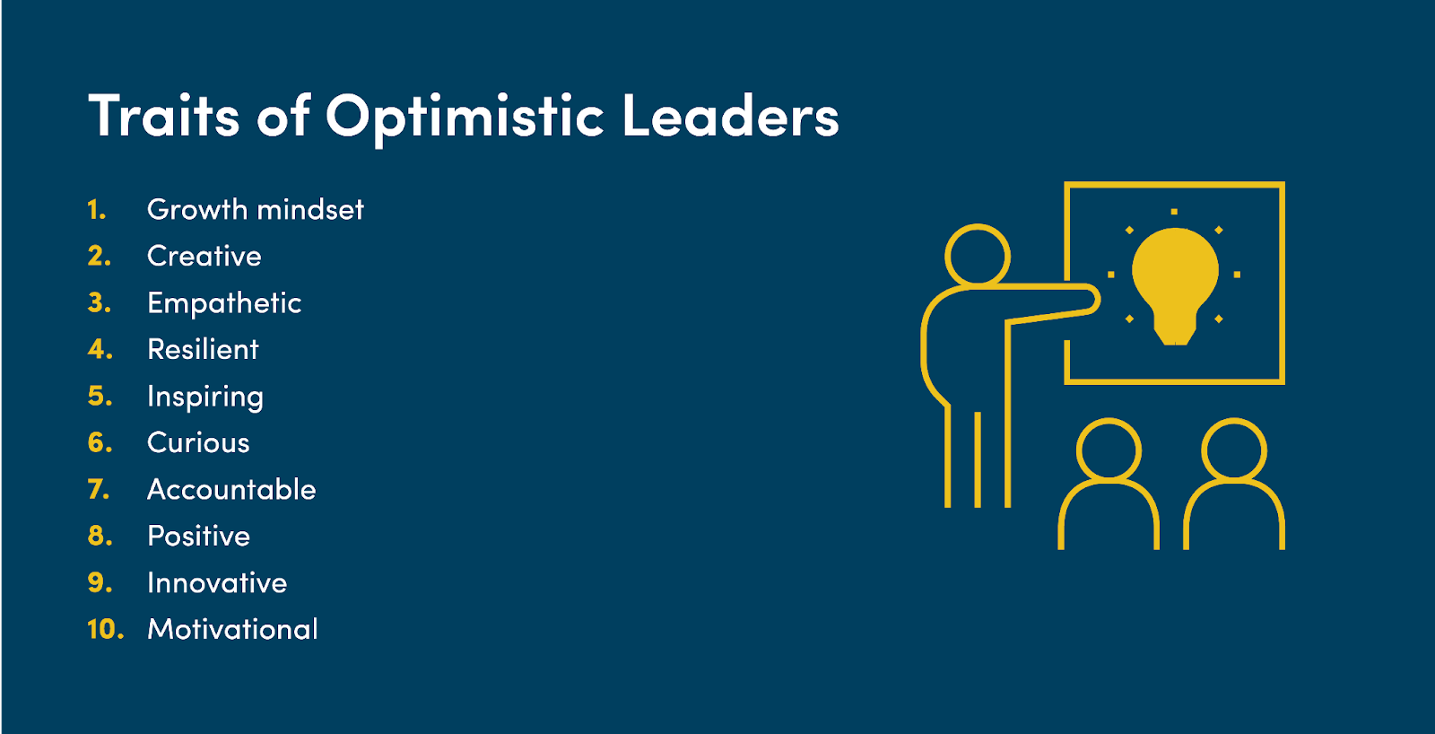 Traits of optimistic leaders