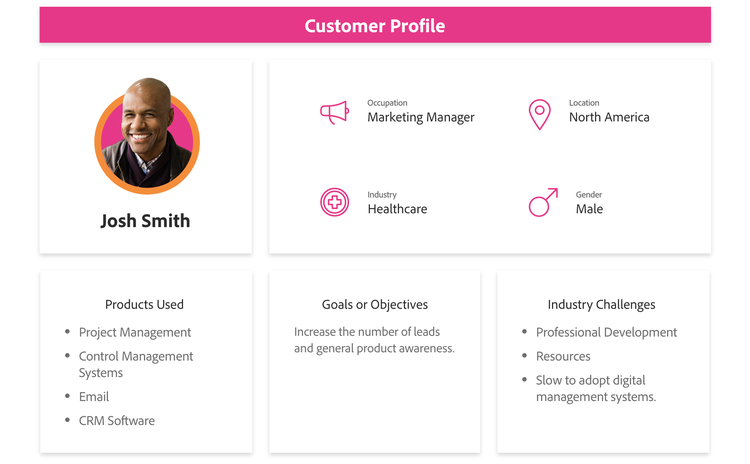 An example of a customer profile