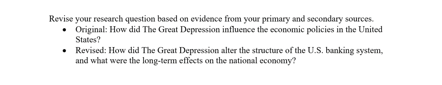 HIS 100 3-2 activity revising questions with evidence from sources