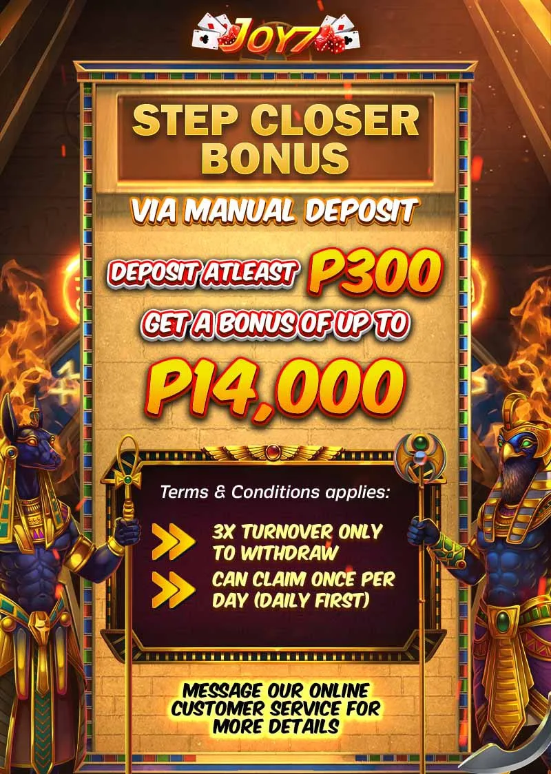 Ang JOY7 Casino ay malaking bonus sa pag manual deposit