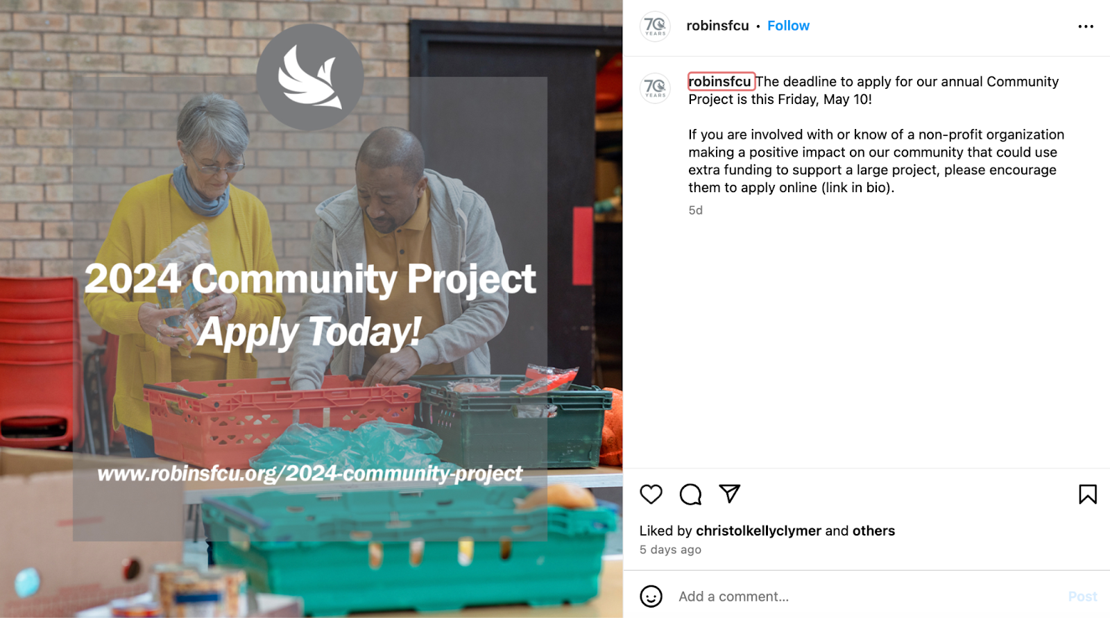 Robins Federal Nonprofit financing