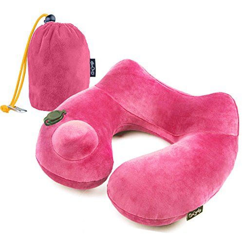 2. หมอนรองคอแบบพกพา AirComfy Daydreamer Push-Button Inflatable Pillow