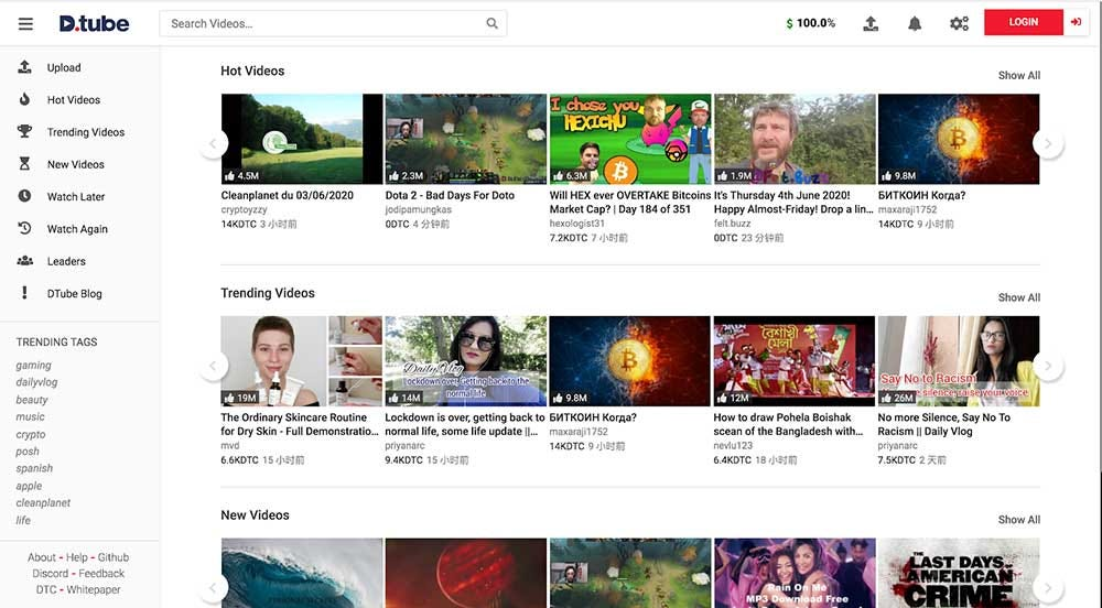 Dtube Web3 Streaming Platform