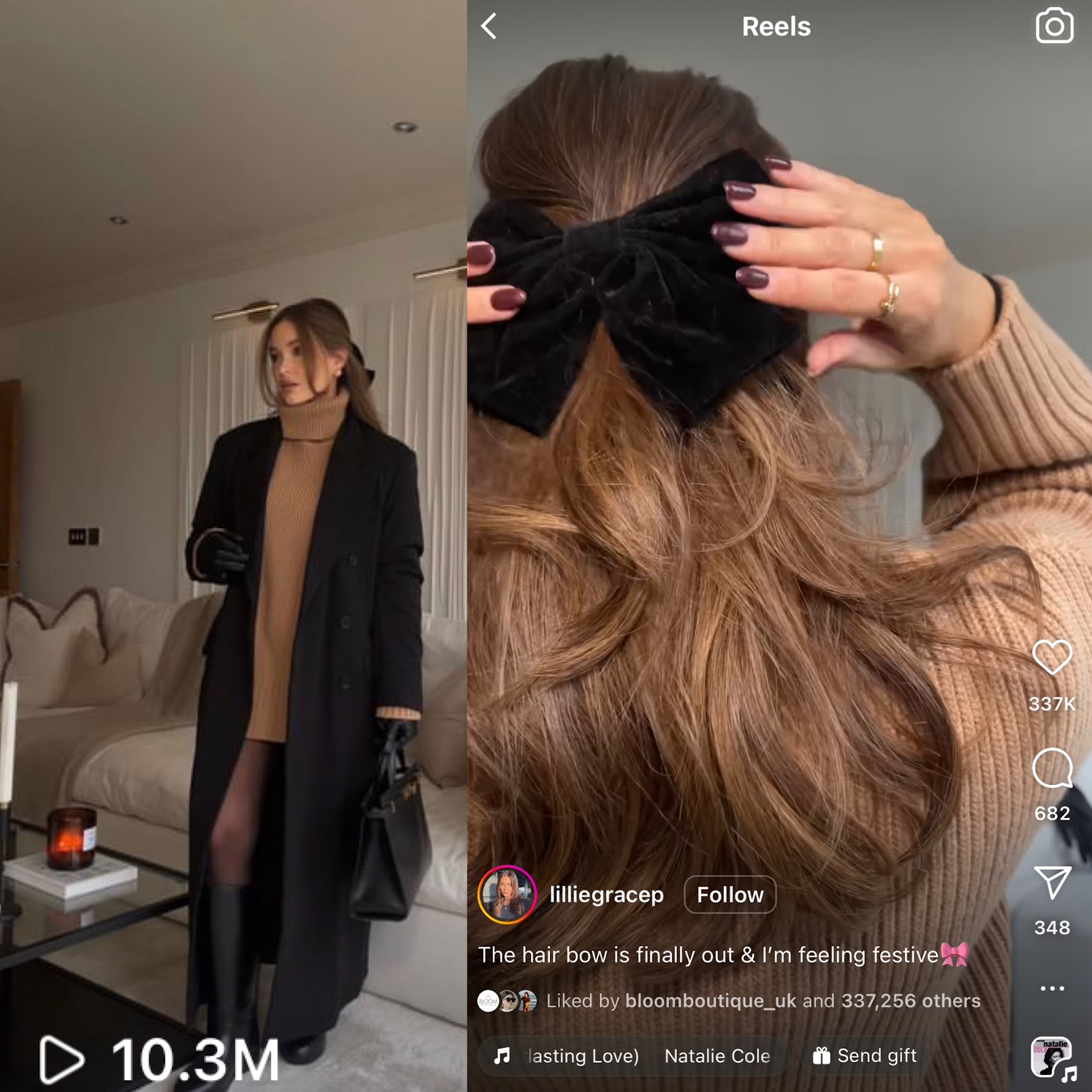Create captions that enhance your Reels with additional context and emotion. Matching captions to the video content proves effective, evident in the following instances where Reels with aligned captions garnered 10.3 million and 1.3 million views on Instagram.