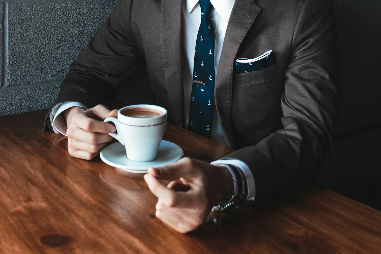 Image of a man with a coffee