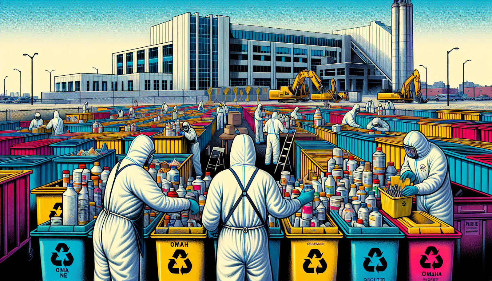 Illustration of hazardous waste disposal in Omaha NE