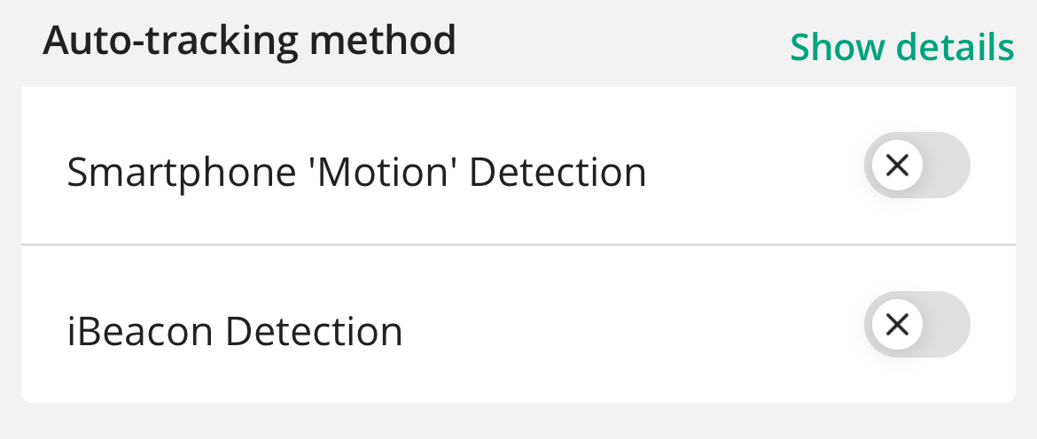 Tracking settings for Android