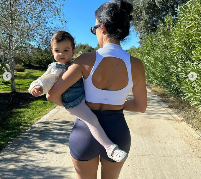 Cristiano Ronaldo's Partner Georgina Rodriguez Takes Their Daughter Esmeralda On A Walk