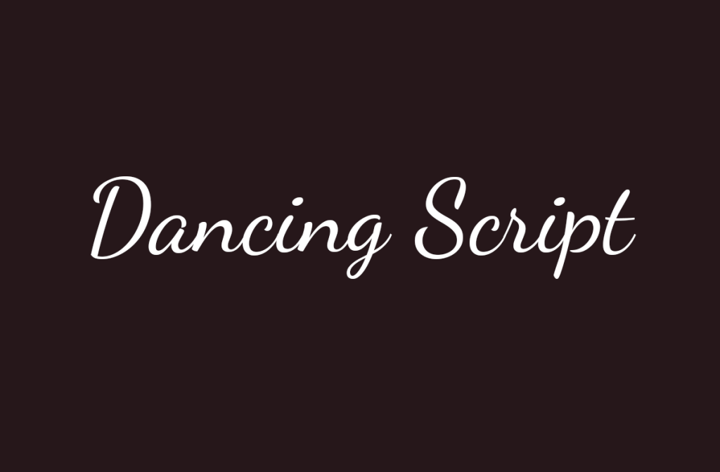dancing script youtube thumbnail font