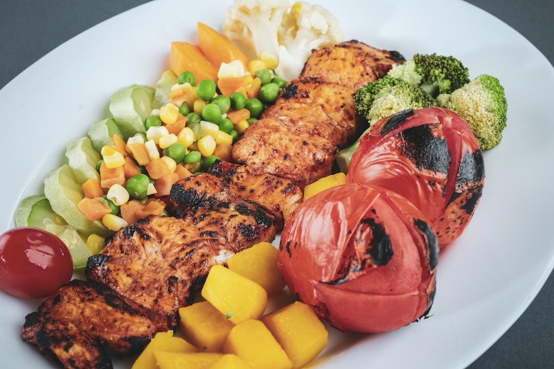 a plate of food on a table