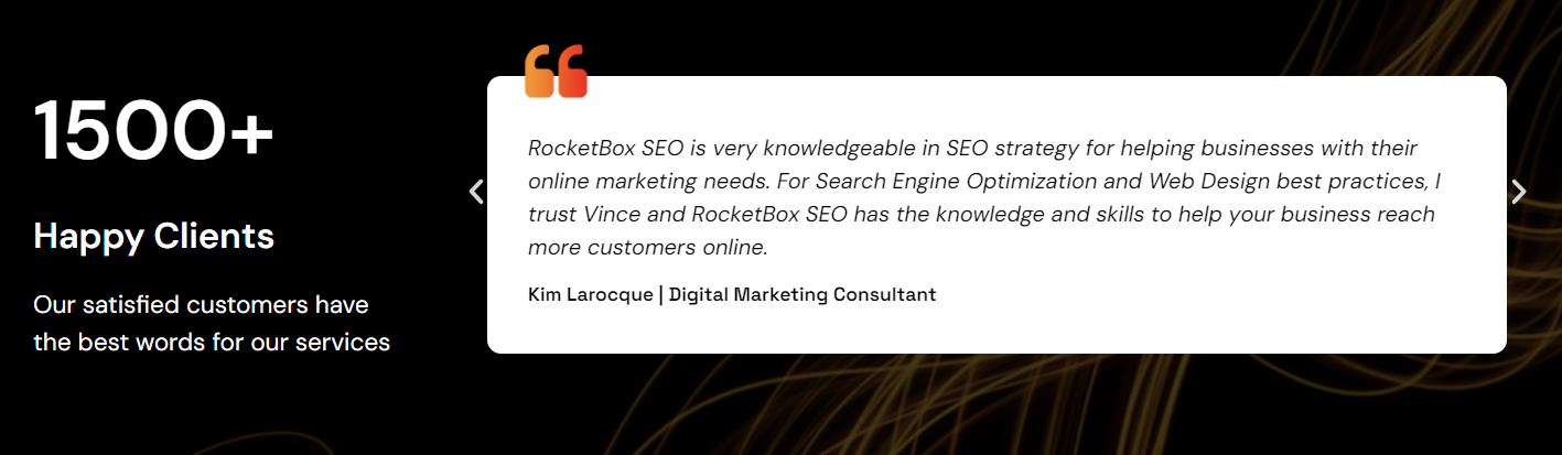 RocketBox SEO clients testimonials