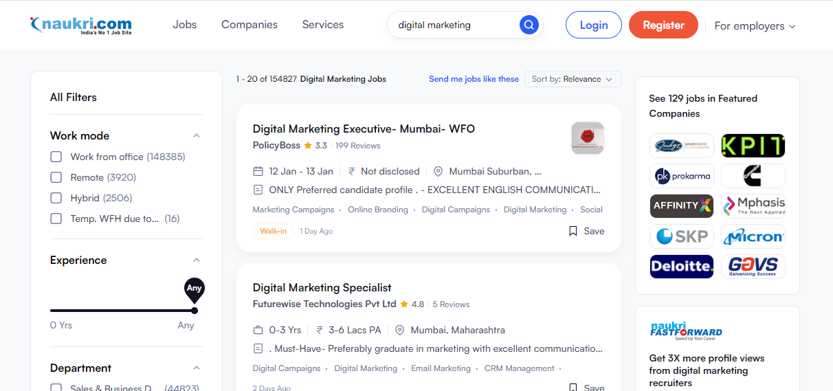 Best Digital Marketing courses in Mumbai with placement