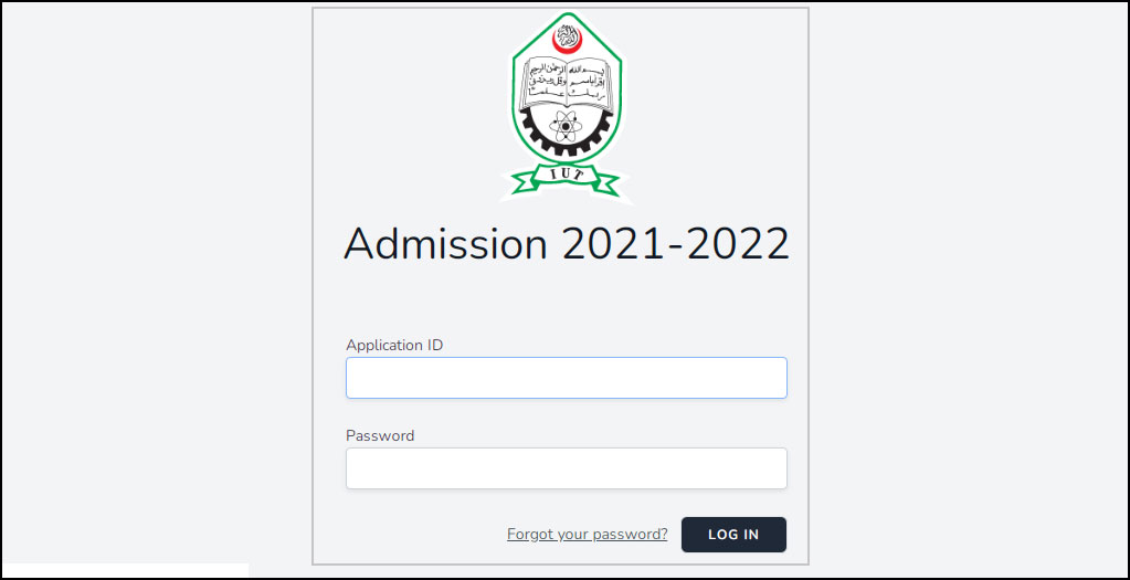 IUT Admit Card