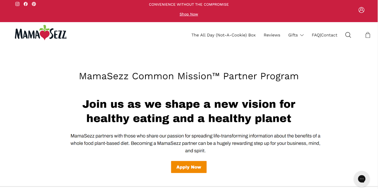 Mamasezz affiliate program home page