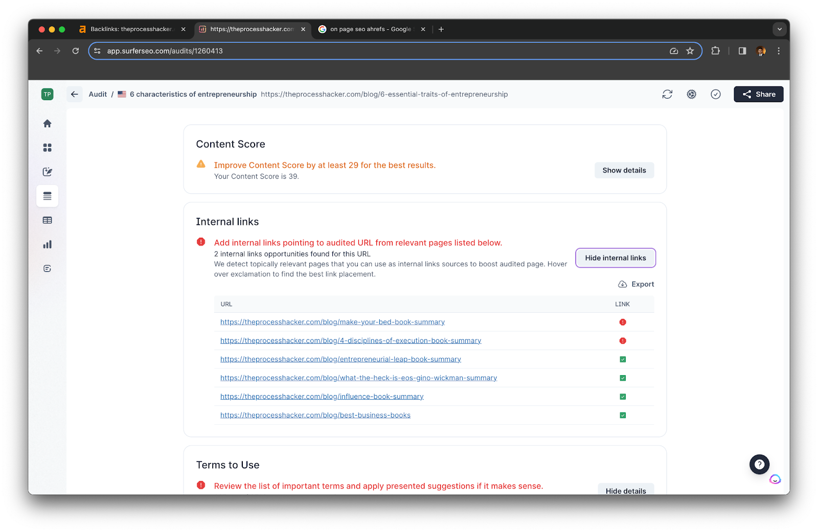 Backlink Analysis for Surfer SEO