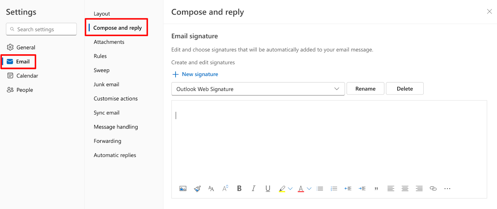 how-to-add-signature-in-outlook-web-compose