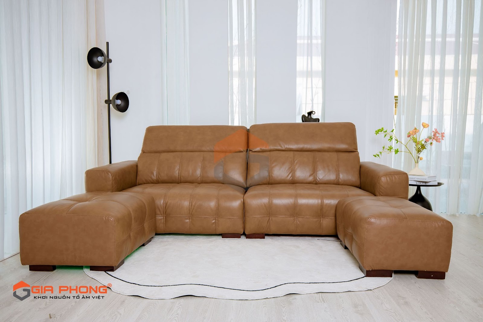 15 Mẫu ghế sofa da chữ L đẹp bán chạy nhất 2024