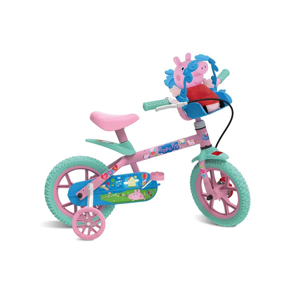 Bicicleta Aro 12" Peppa Pig, Bandeirante, Rosa
