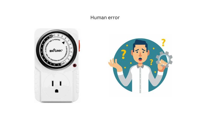 human error with mechanical outlet timers