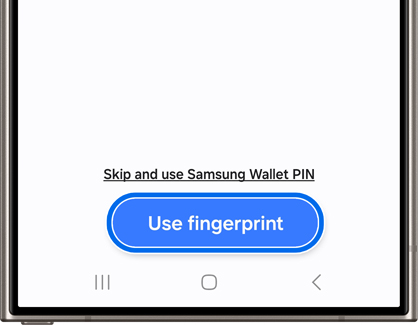 Use fingerprint highlighted on the Samsung Wallet app on a Galaxy phone