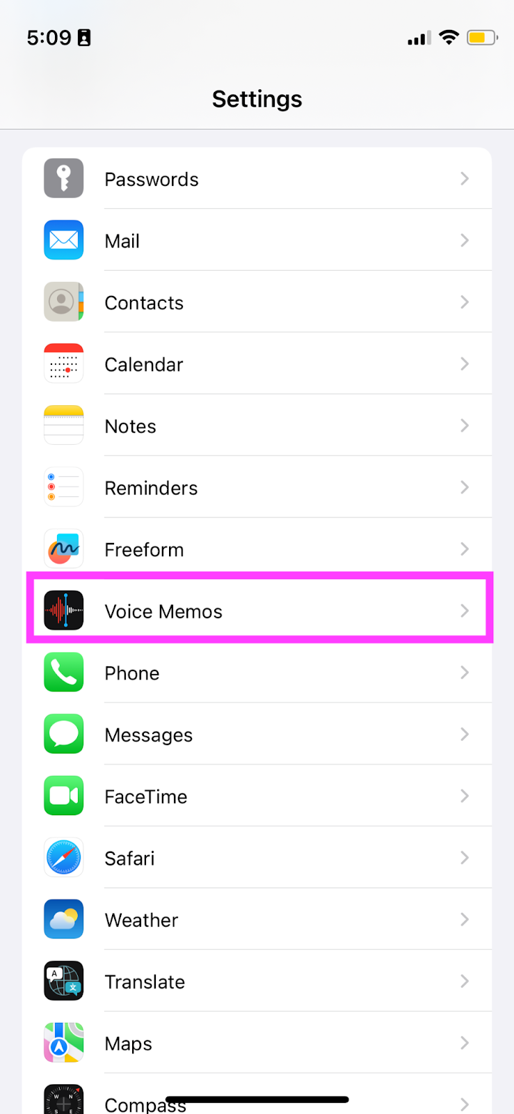 How to record a voice note on iPhone - Voice Memos app settings