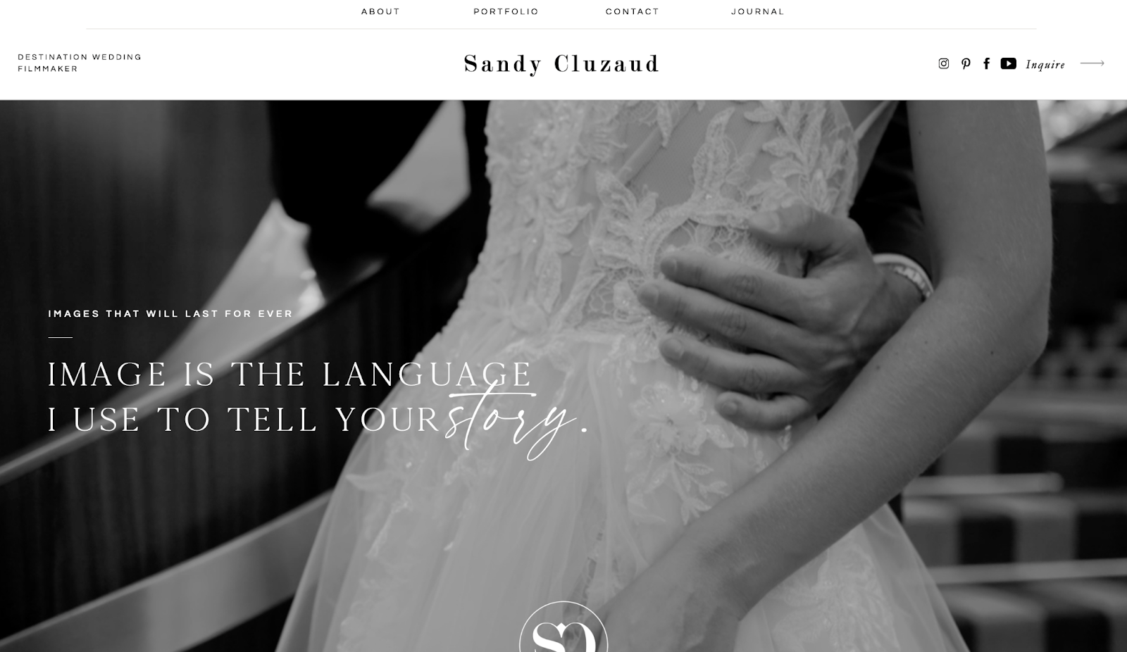 filmmaker website example, Sandy Cluzaud