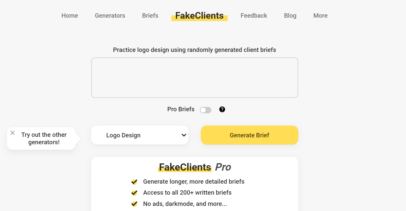 portofolio kerja fake project Fake Clients