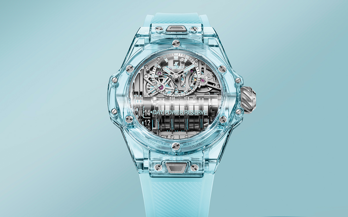 Hublog Big Bang MP-11 14-Day Power Reserve Water Blue Sapphire