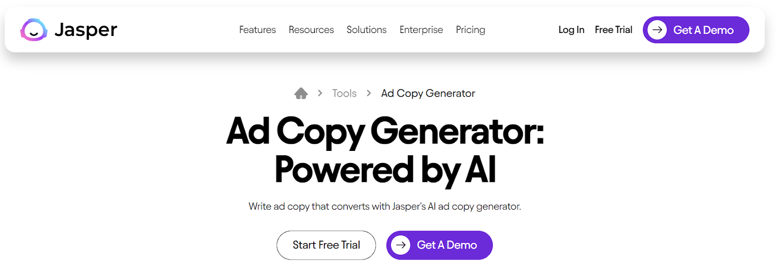 Jasper's Ad Copy Generator