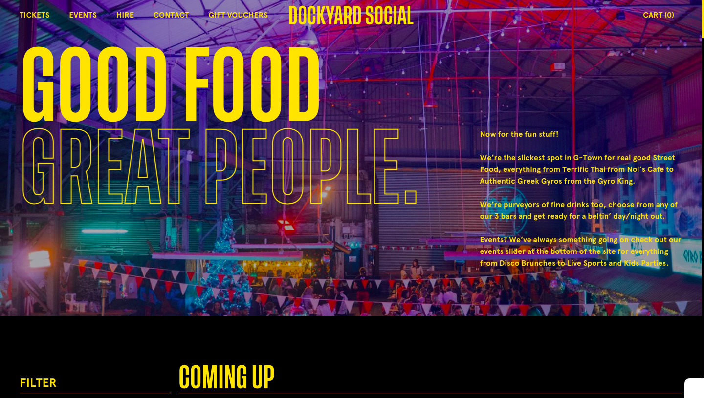 Dockyard Social dynamic website examples.