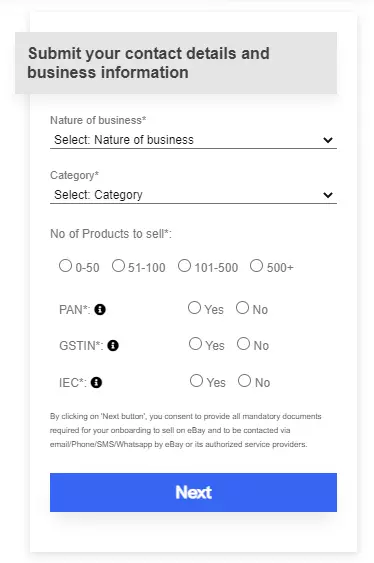 eBay Transaction Forms