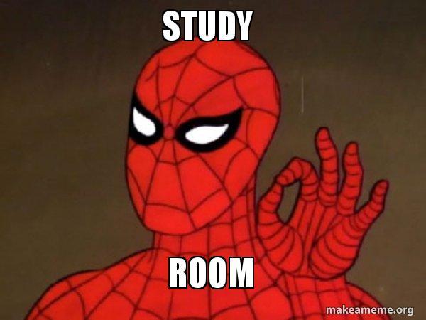 study room - Spiderman - Care factor Zero Meme Generator