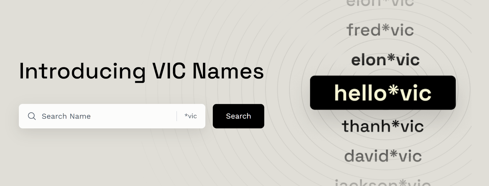 vic name tokens