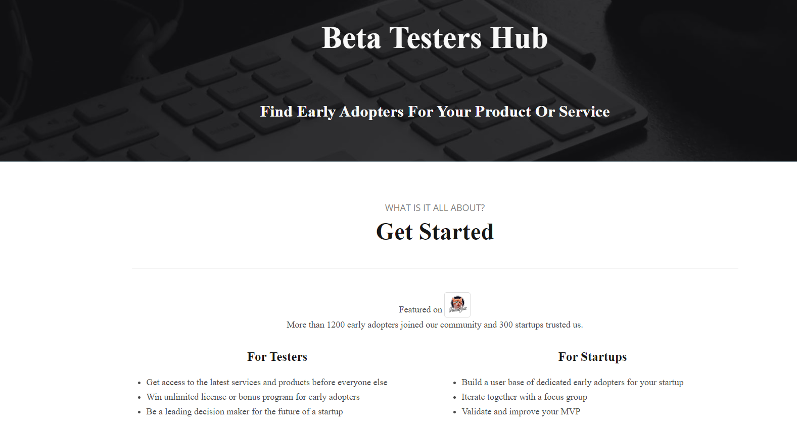 beta testers hub website