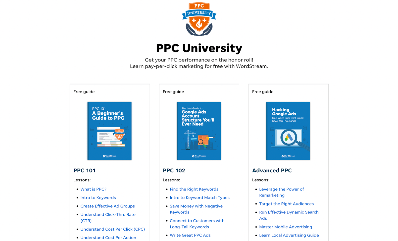Best PPC Courses for Marketers, Wordstream PPC University