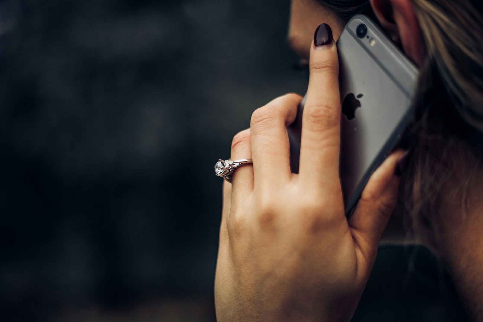 A woman taking a phone call