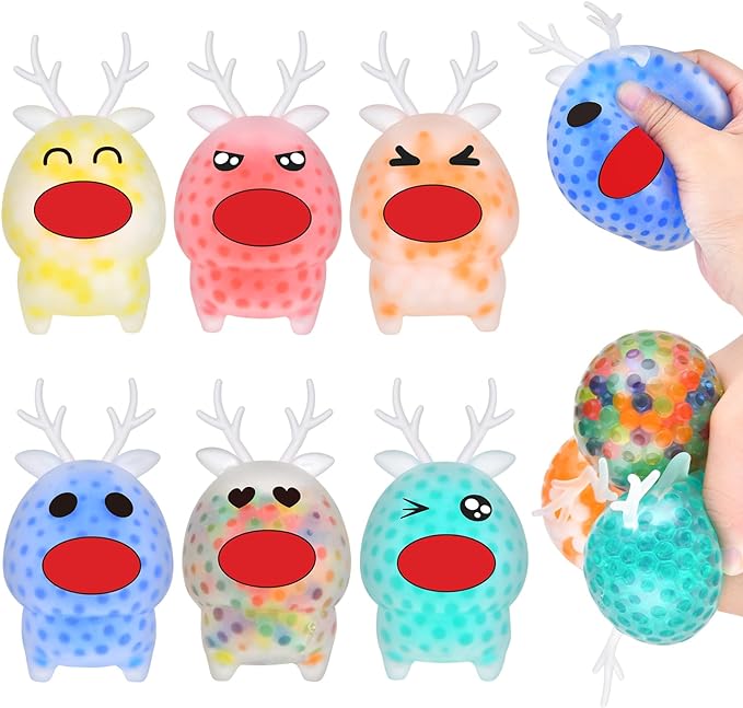 reindeer water bead squish toys