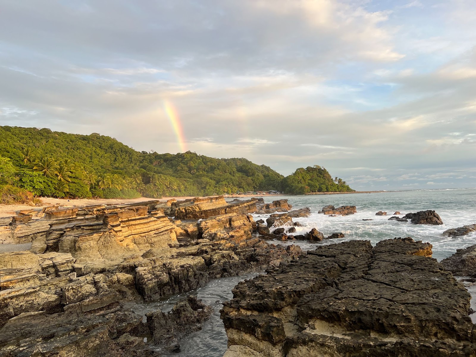 Rainbows at the end of a day of work and travel in Costa Rica