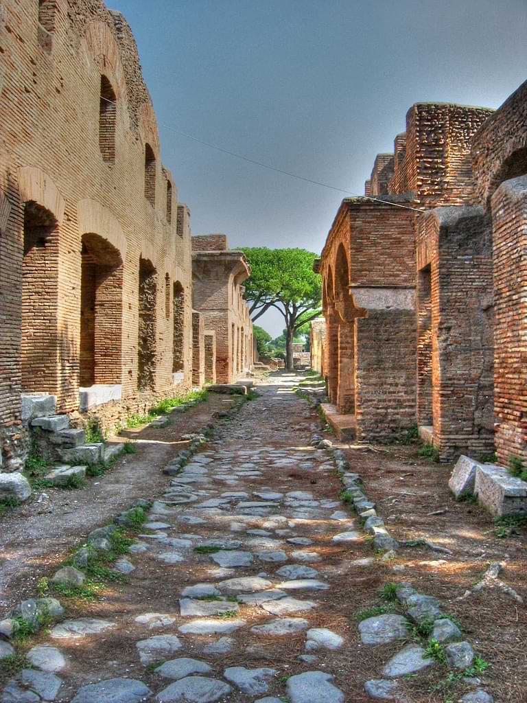 An insula dating from the early 2nd century CE in the Roman port town of Ostia Antica