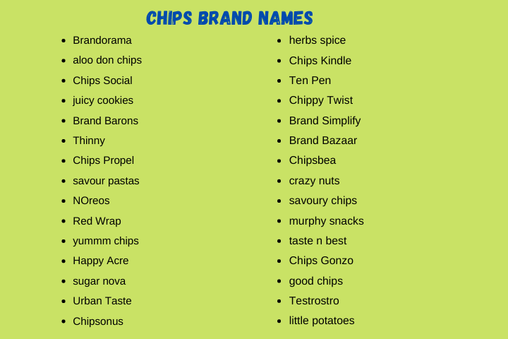 Chips Brand Names