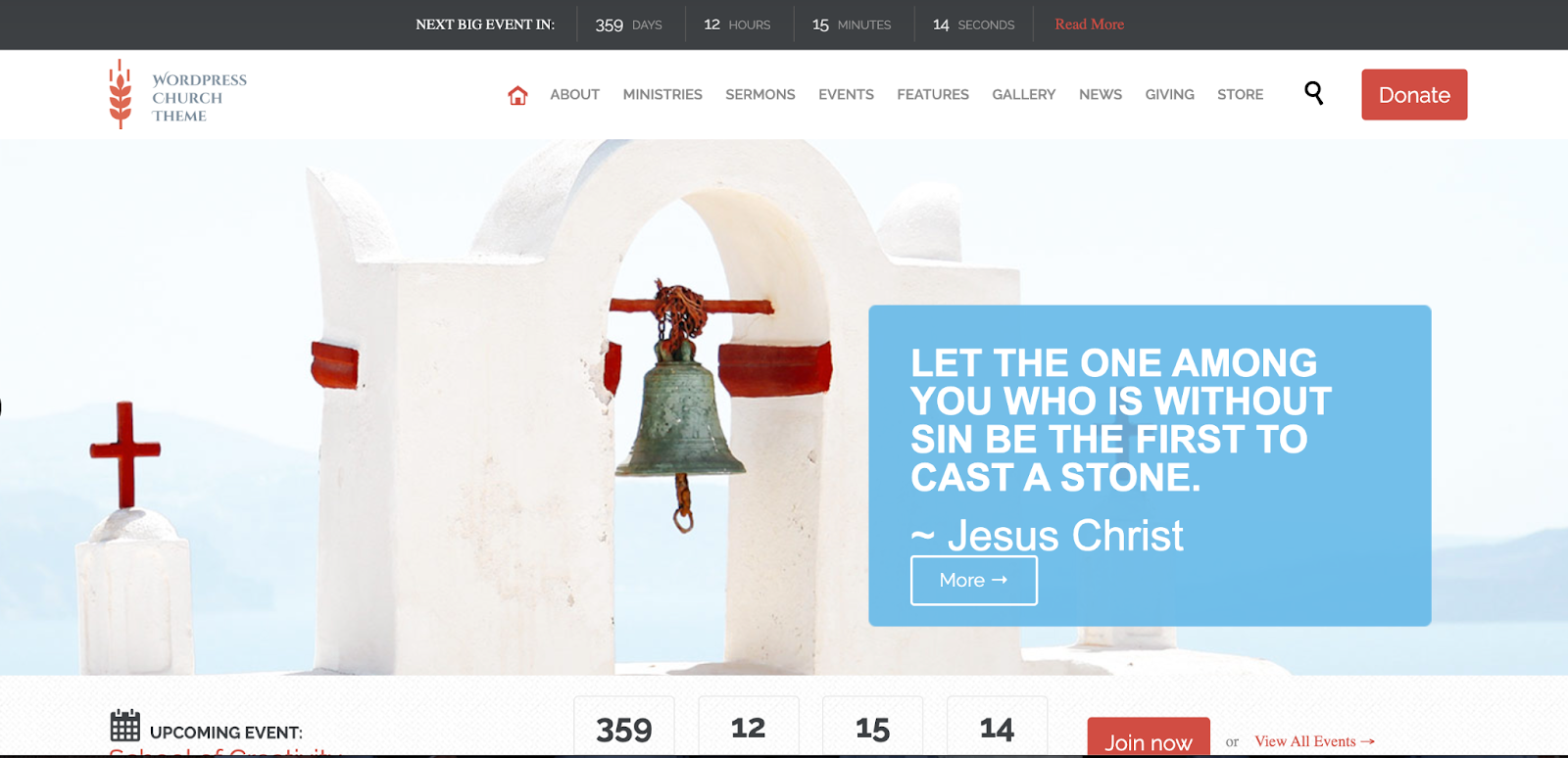 best wordpress event themes, Church