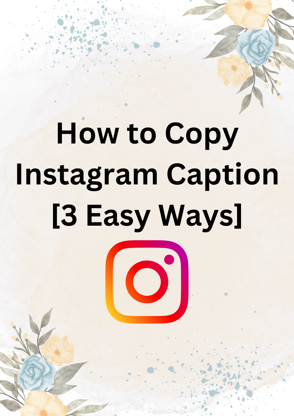 Graphic of How to Copy Instagram Caption [3 Easy Ways]