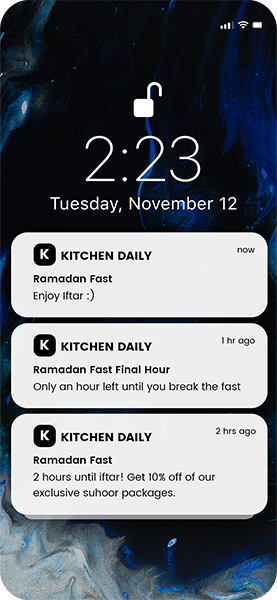 Ramadan push notification examples