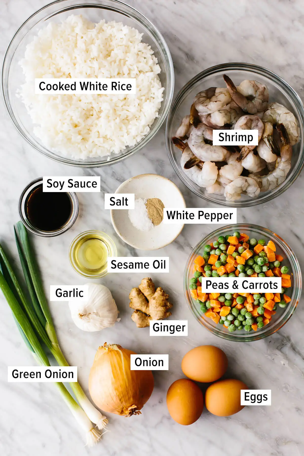 Classic Ingredients for Fried Rice Recipe